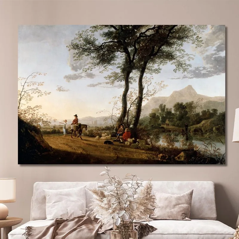 Una Strada Vicino A Un Fiume Aelbert Cuyp