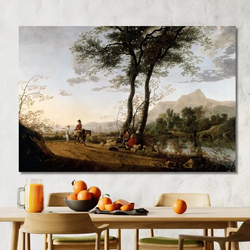 Una Strada Vicino A Un Fiume Aelbert Cuyp