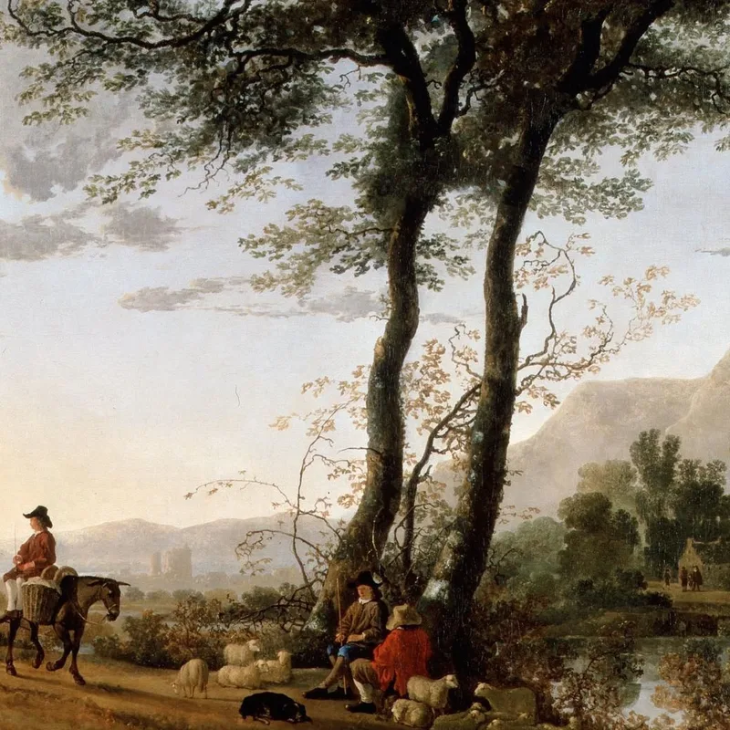 Una Strada Vicino A Un Fiume Aelbert Cuyp