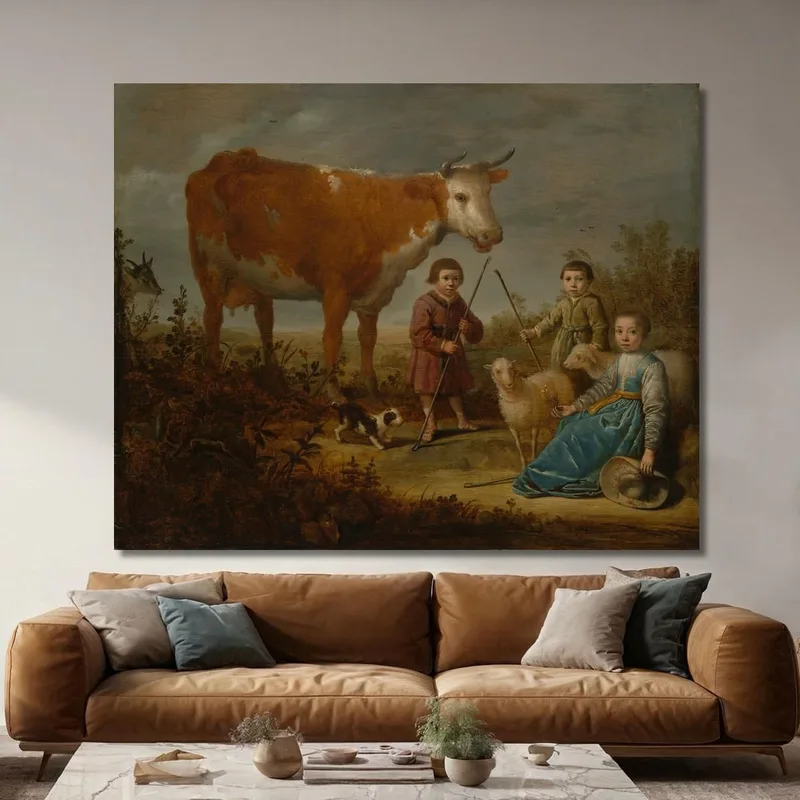 Kinder Und Eine Kuh​ Aelbert Cuyp