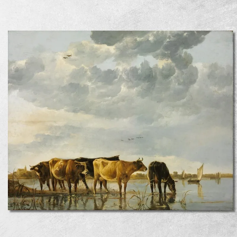 Mucche In Un Fiume Aelbert Cuyp quadro stampa su tela