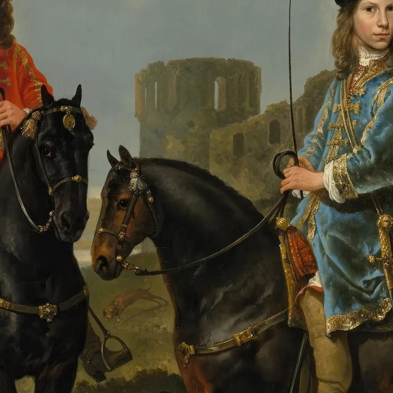 Ritratto Equestre Con Tutore E Cocchiere Aelbert Cuyp