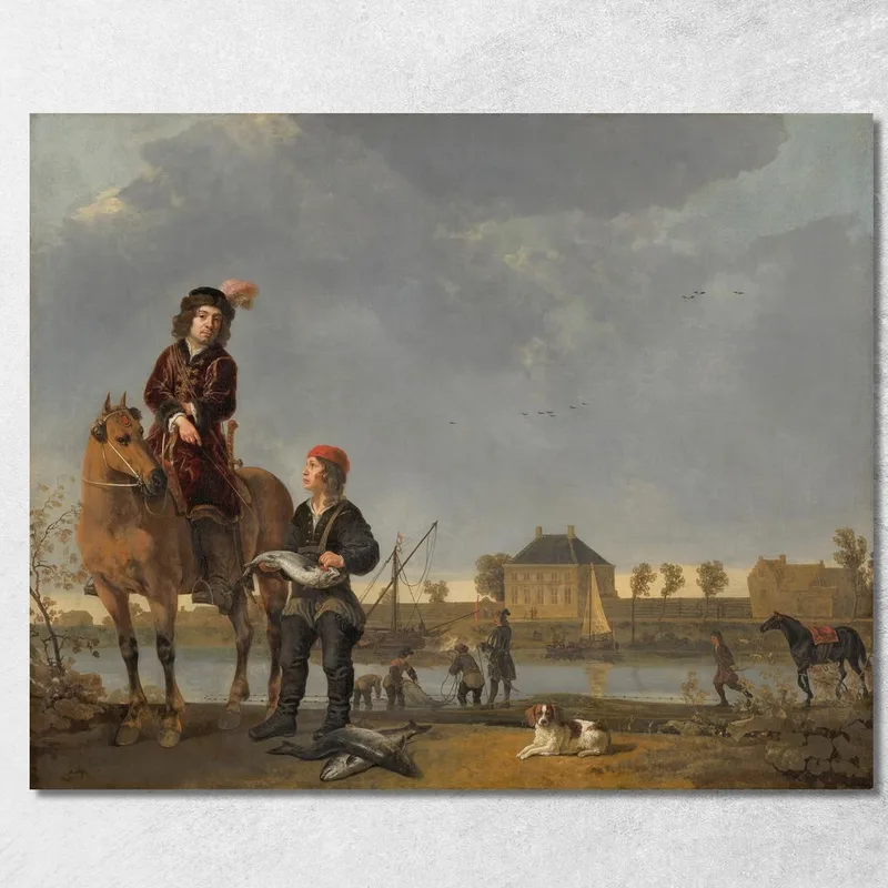 Ritratto Equestre Di Pieter De Roovere Aelbert Cuyp quadro stampa su tela
