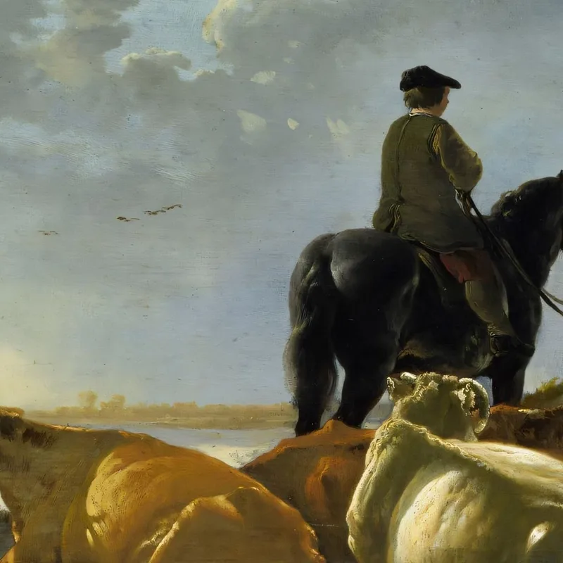 Bauern Und Vieh Am Fluss Merwede​ Aelbert Cuyp