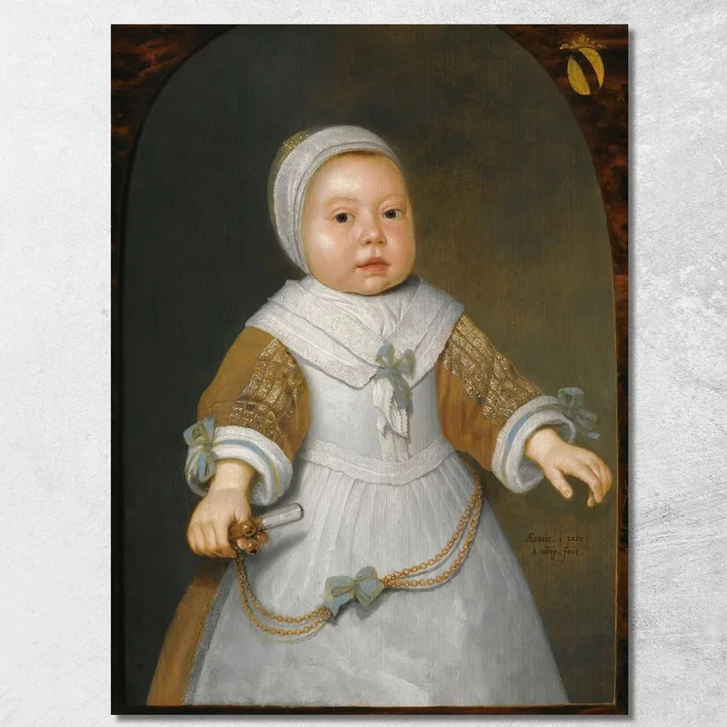 Ritratto Di Una Bambina Di Un Anno Della Famiglia Van Der Burch Aelbert Cuyp quadro stampa su tela