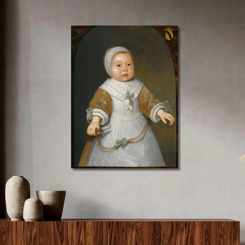 Porträt Eines Einjährigen Mädchens Der Familie Van Der Burch​ Aelbert Cuyp