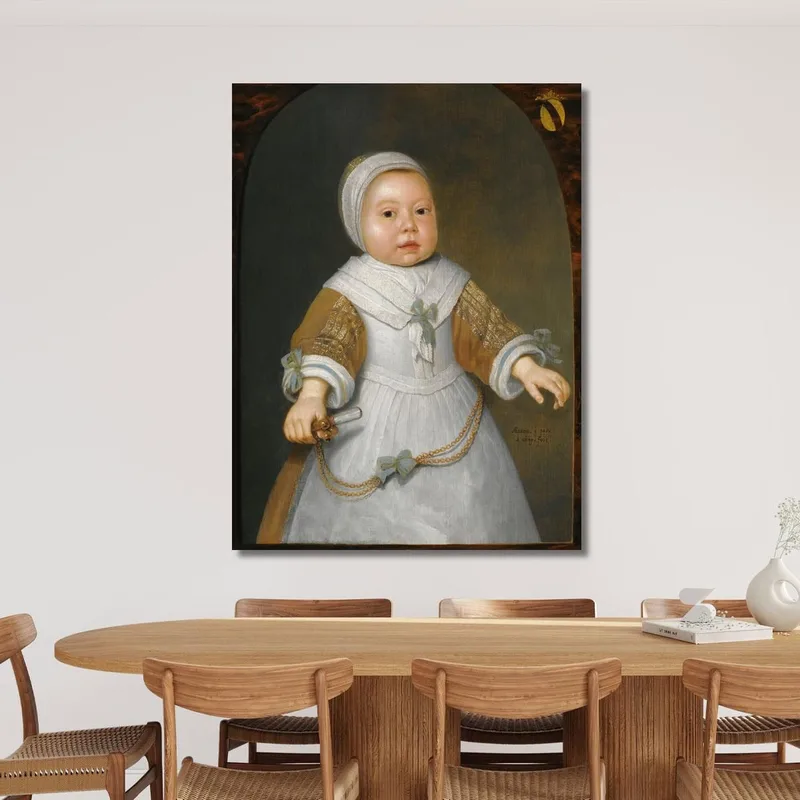 Porträt Eines Einjährigen Mädchens Der Familie Van Der Burch​ Aelbert Cuyp