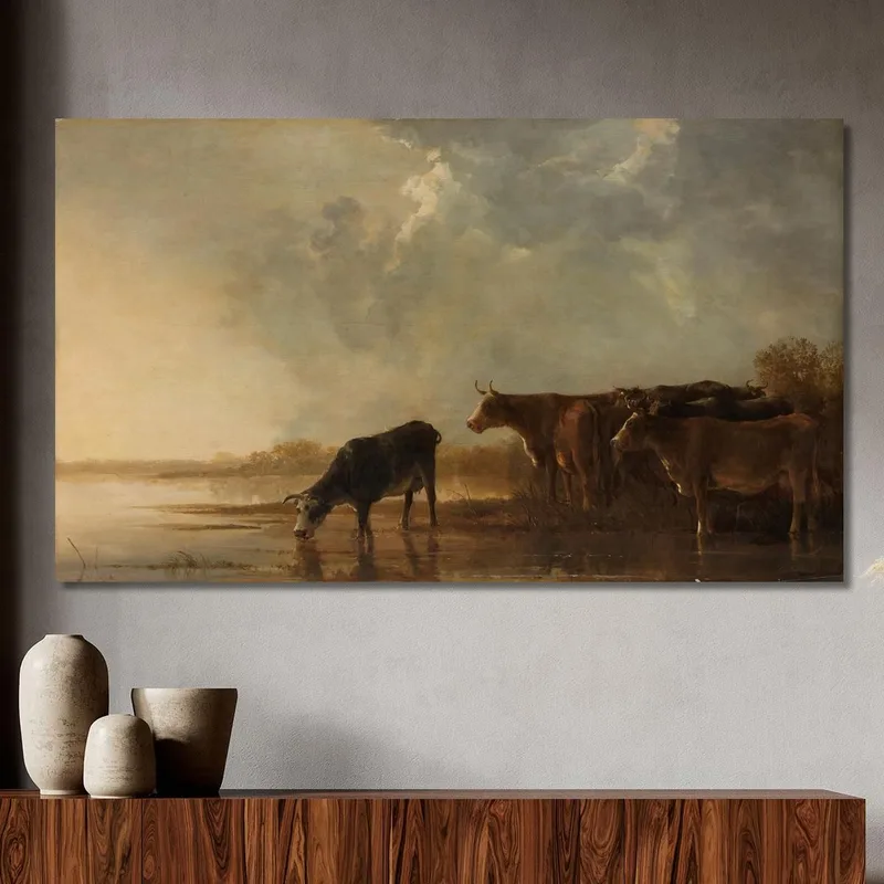 Paesaggio Fluviale Con Mucche Aelbert Cuyp