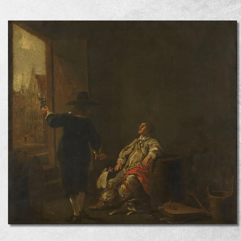 Assaggiando Il Vino Aelbert Cuyp quadro stampa su tela