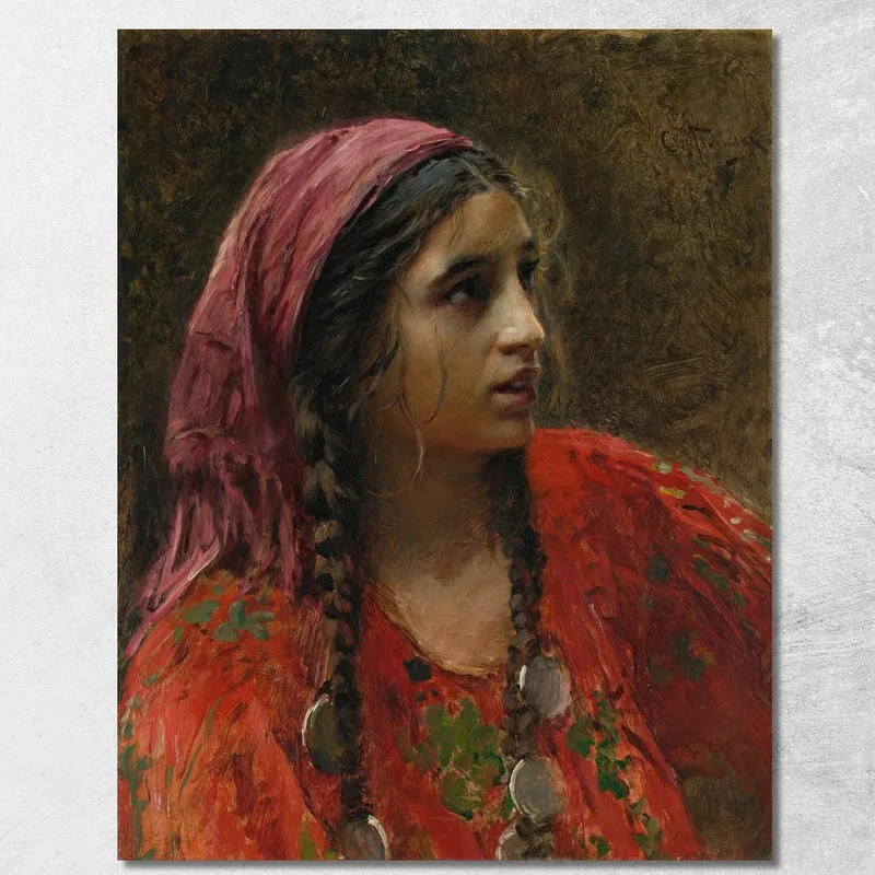 Zingara Konstantin Egorovich Makovsky quadro stampa su tela