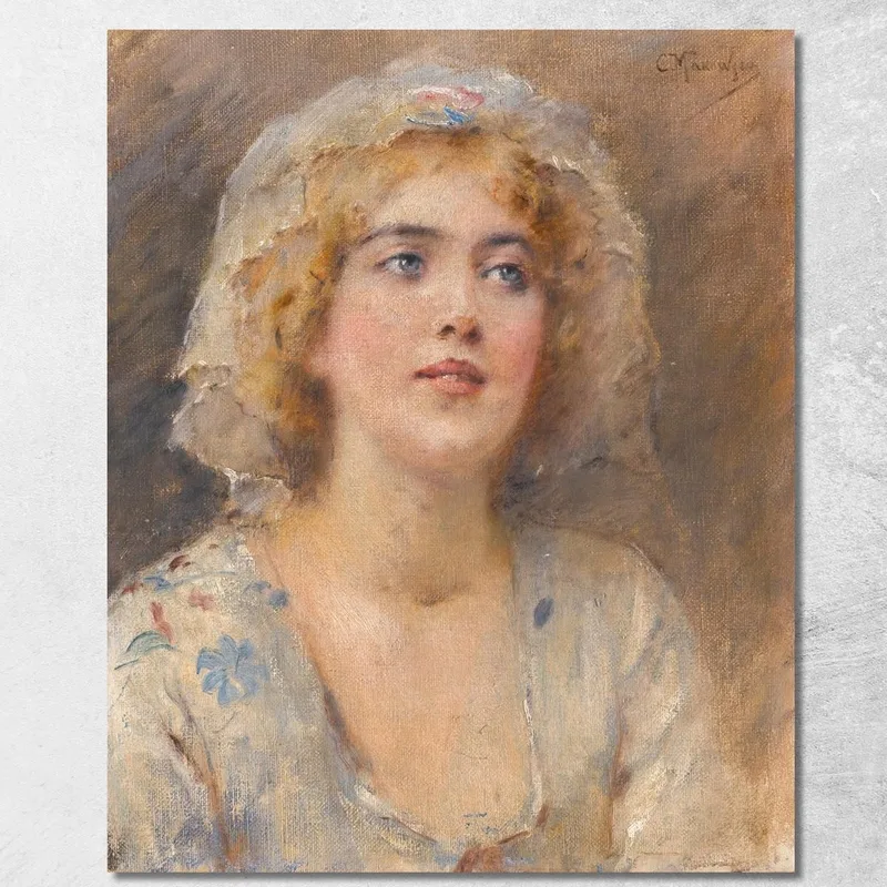 Ritratto Di Una Ragazza Konstantin Egorovich Makovsky quadro stampa su tela