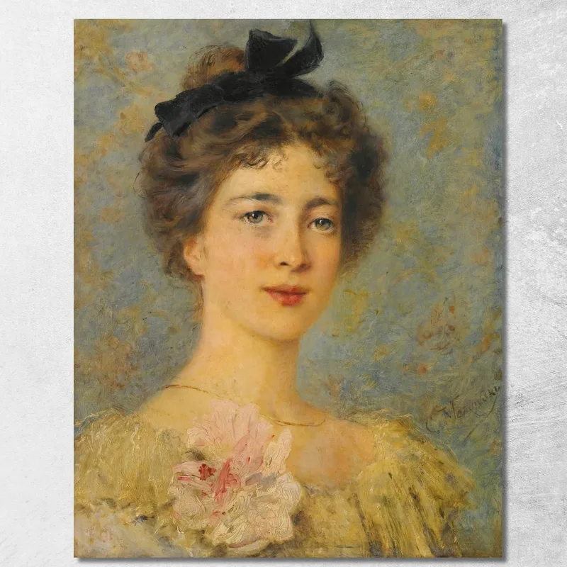 Ritratto Di Una Signora Elegante Konstantin Egorovich Makovsky quadro stampa su tela