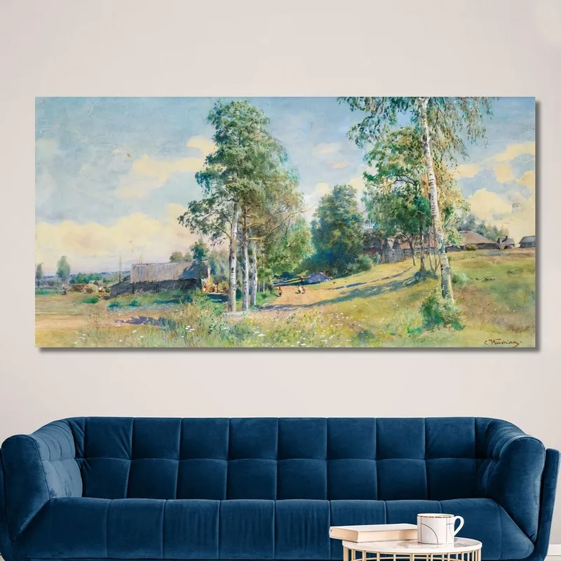 Villaggio Russo In Primavera Konstantin Egorovich Makovsky