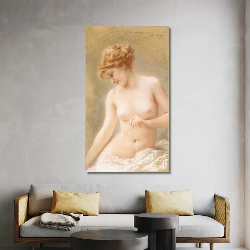 Sitting Nude Konstantin Egorovich Makovsky