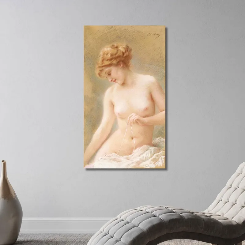 Sitting Nude Konstantin Egorovich Makovsky