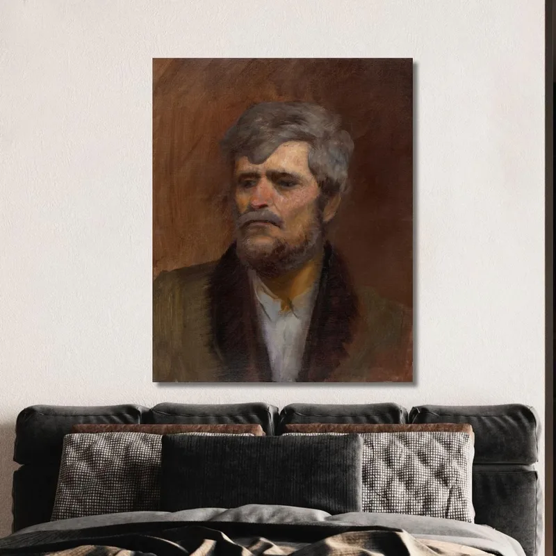 Studio Della Testa Di Un Uomo Ladislav Mednyánszky