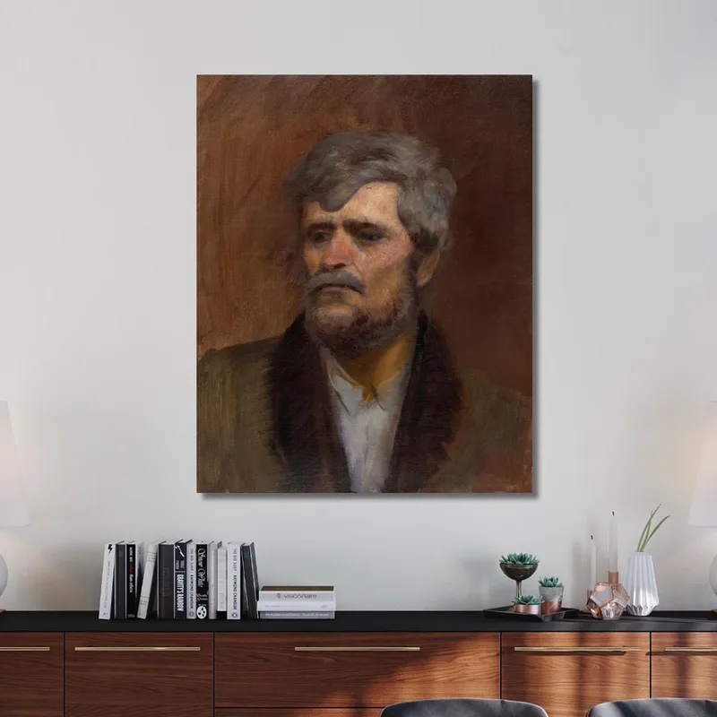 Studio Della Testa Di Un Uomo Ladislav Mednyánszky