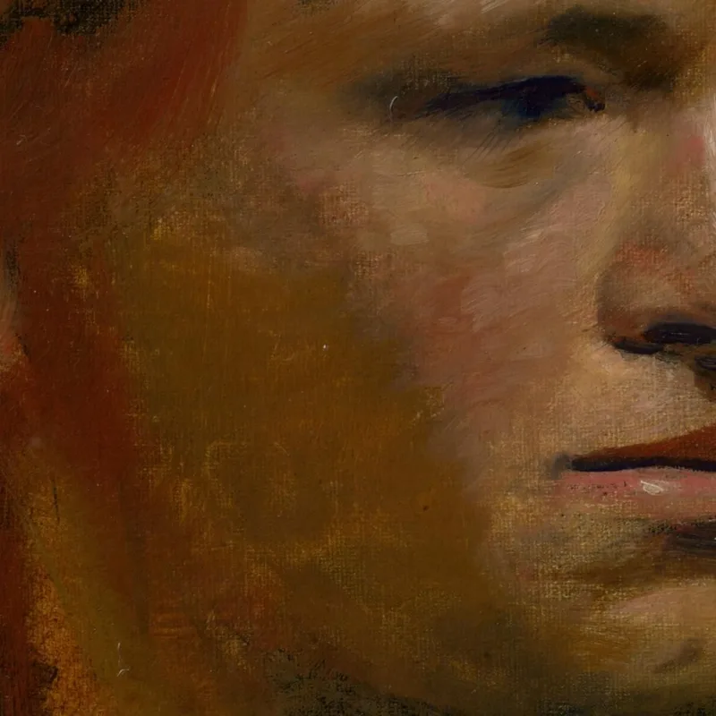 Ragazzo Biondo Con Punto Rosso Sullo Sfondo Ladislav Mednyánszky