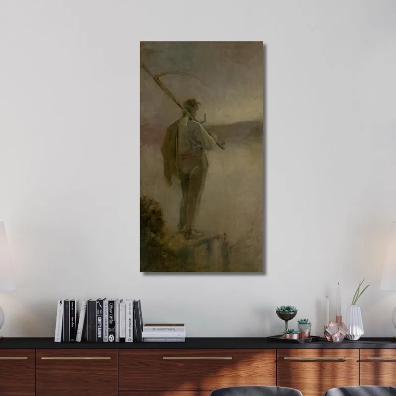 Mower By The River Ladislav Mednyánszky