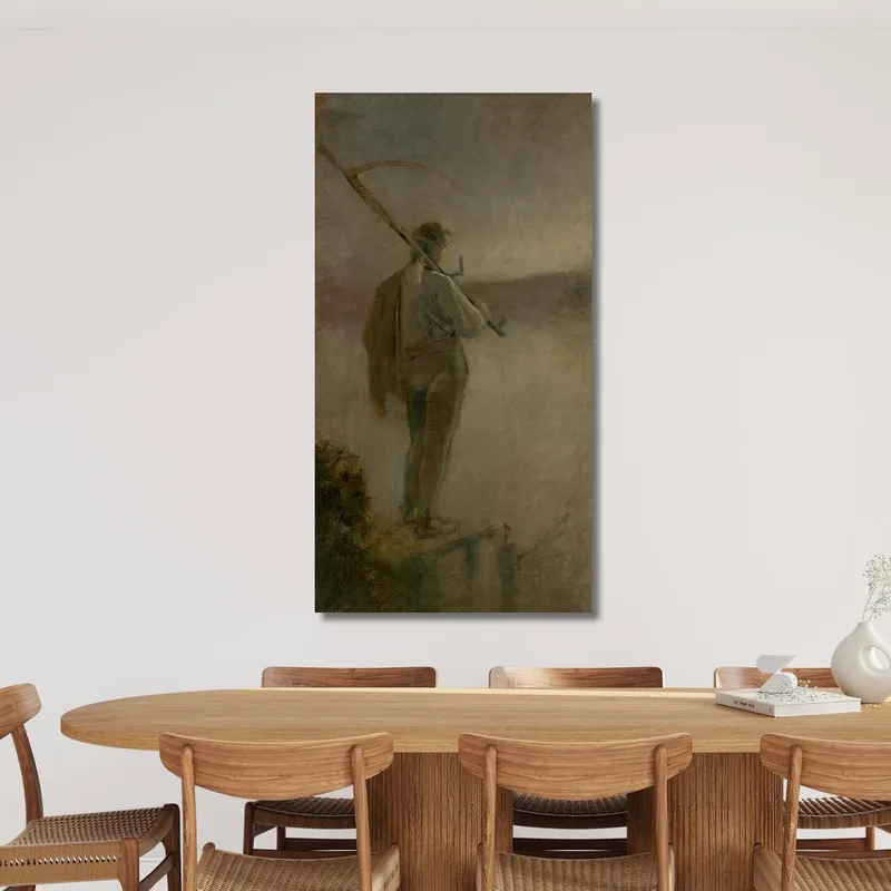 Mower By The River Ladislav Mednyánszky