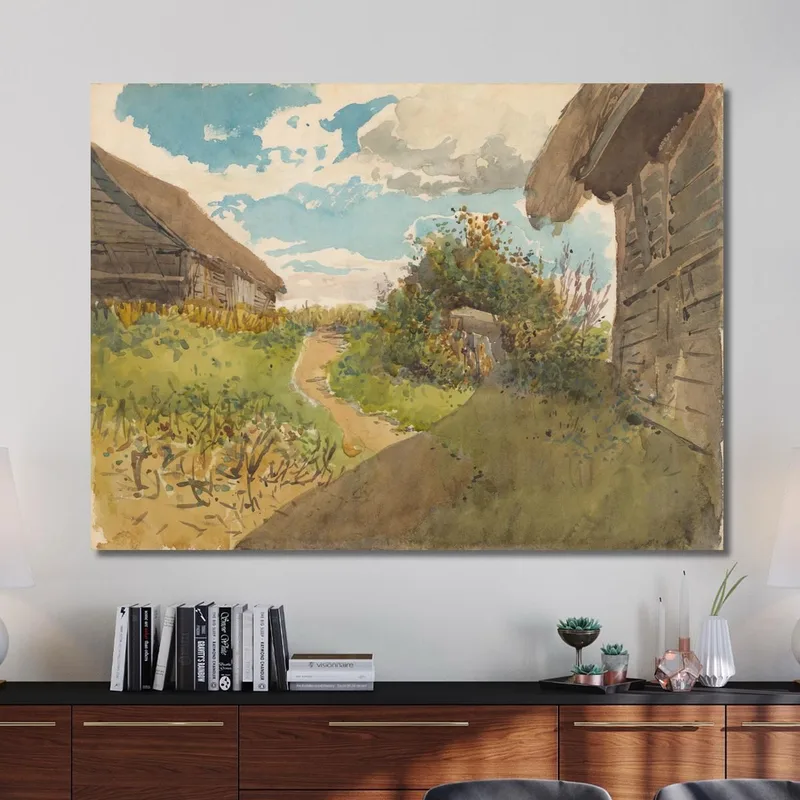 Paysage Entre Des Granges Ladislav Mednyánszky
