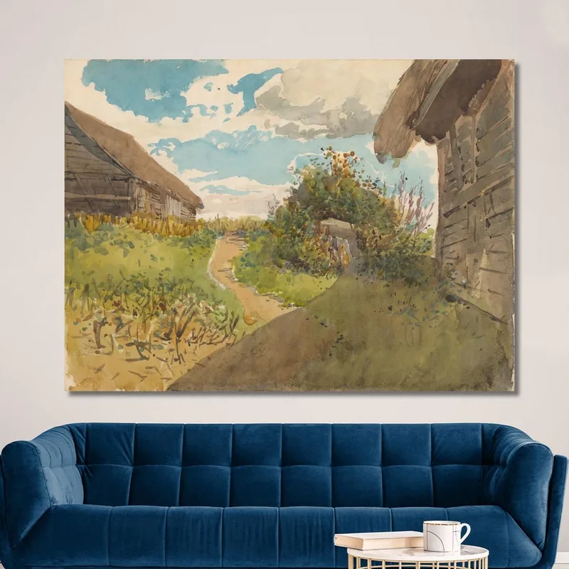 Paysage Entre Des Granges Ladislav Mednyánszky