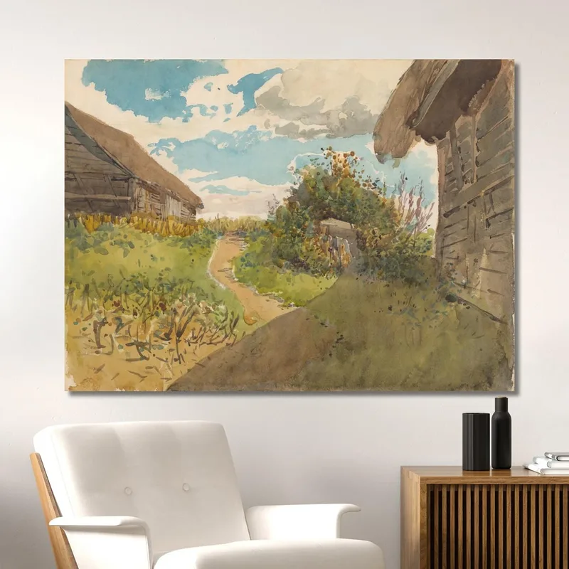 Paysage Entre Des Granges Ladislav Mednyánszky
