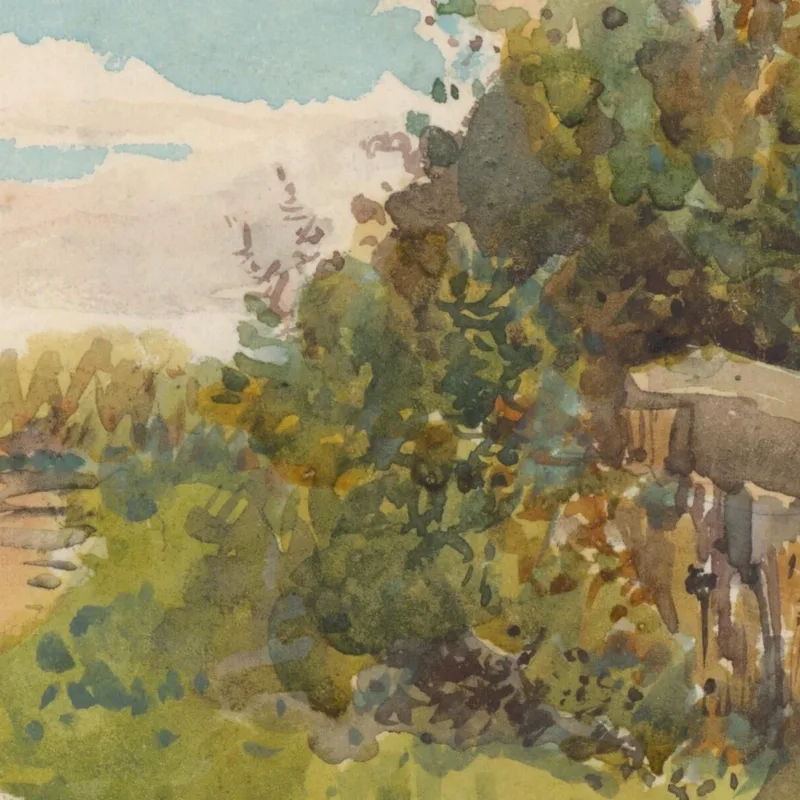 Paysage Entre Des Granges Ladislav Mednyánszky