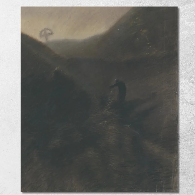 Nostalgia Ladislav Mednyánszky quadro stampa su tela