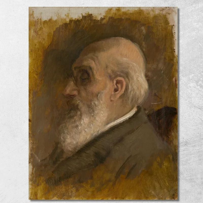 Profilo Del Padre Del Pittore Con Pince-Nez Ladislav Mednyánszky quadro stampa su tela