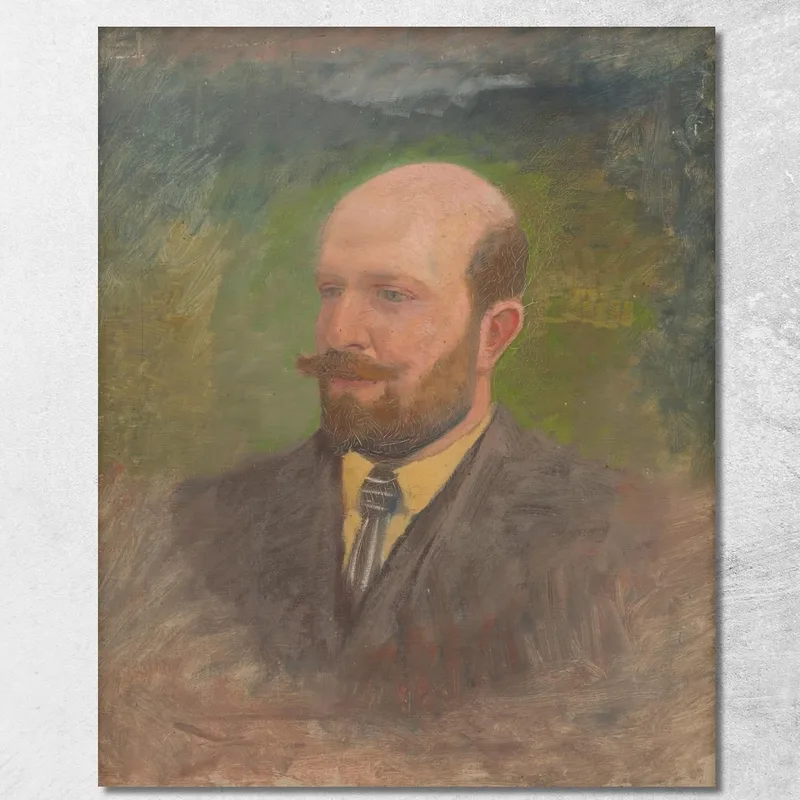 Ritratto Di Un Uomo Con Cravatta Ladislav Mednyánszky quadro stampa su tela