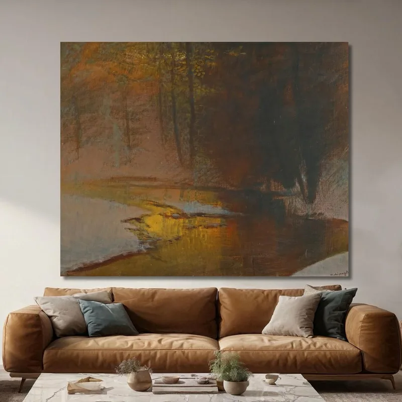 Fiume Innevato Al Tramonto Ladislav Mednyánszky