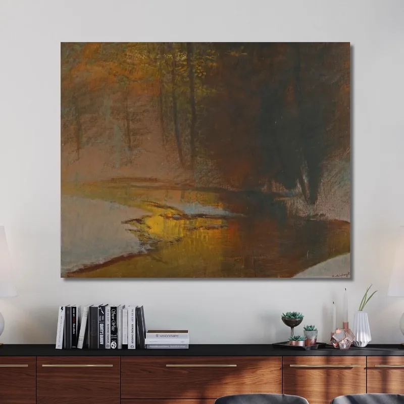 Fiume Innevato Al Tramonto Ladislav Mednyánszky