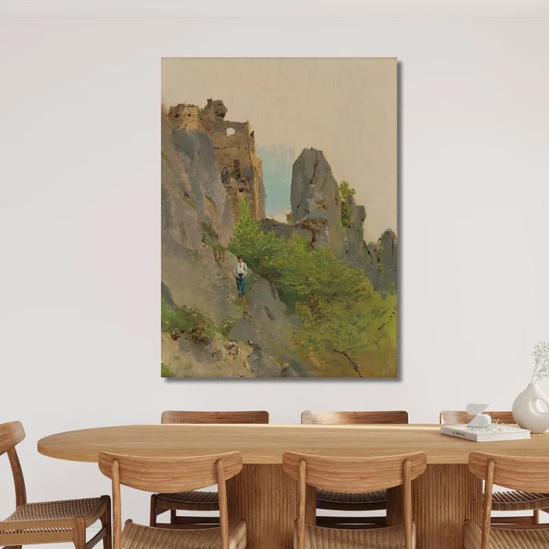 Vue Sur Les Ruines De Súľov Ladislav Mednyánszky