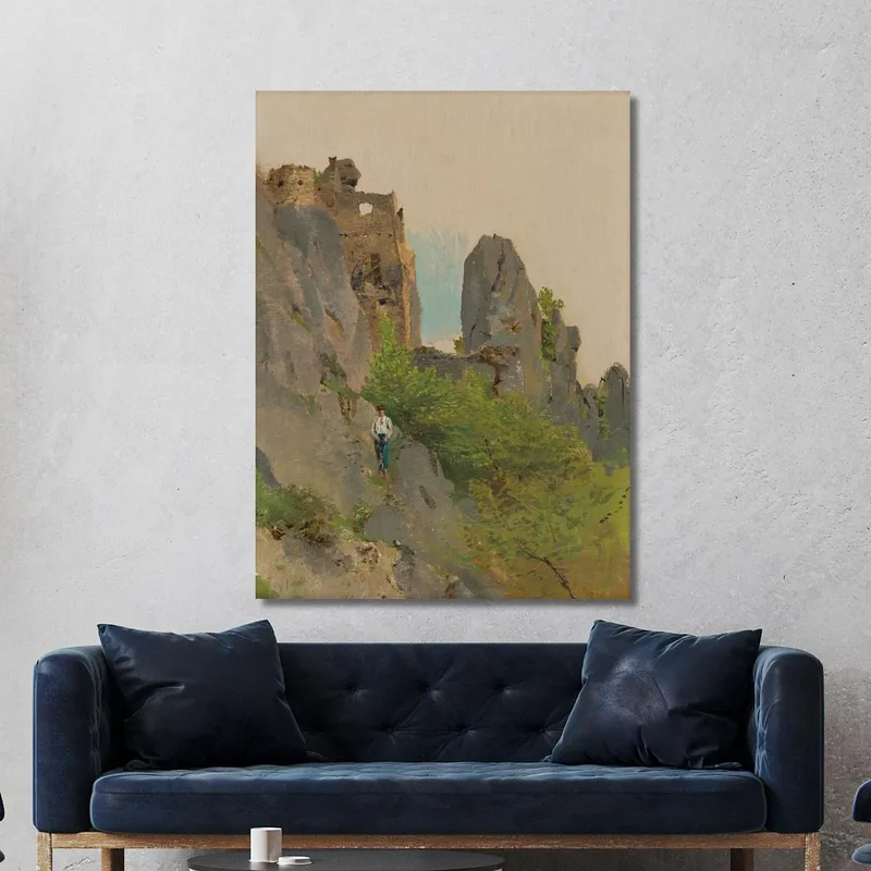 Vue Sur Les Ruines De Súľov Ladislav Mednyánszky