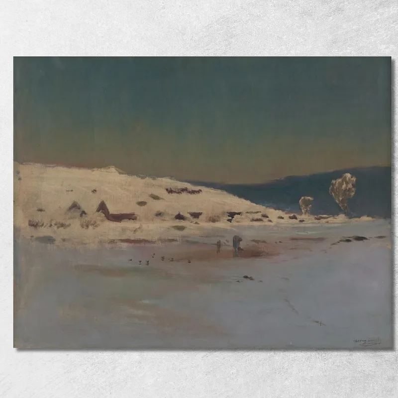Paesaggio Invernale 2 Ladislav Mednyánszky quadro stampa su tela