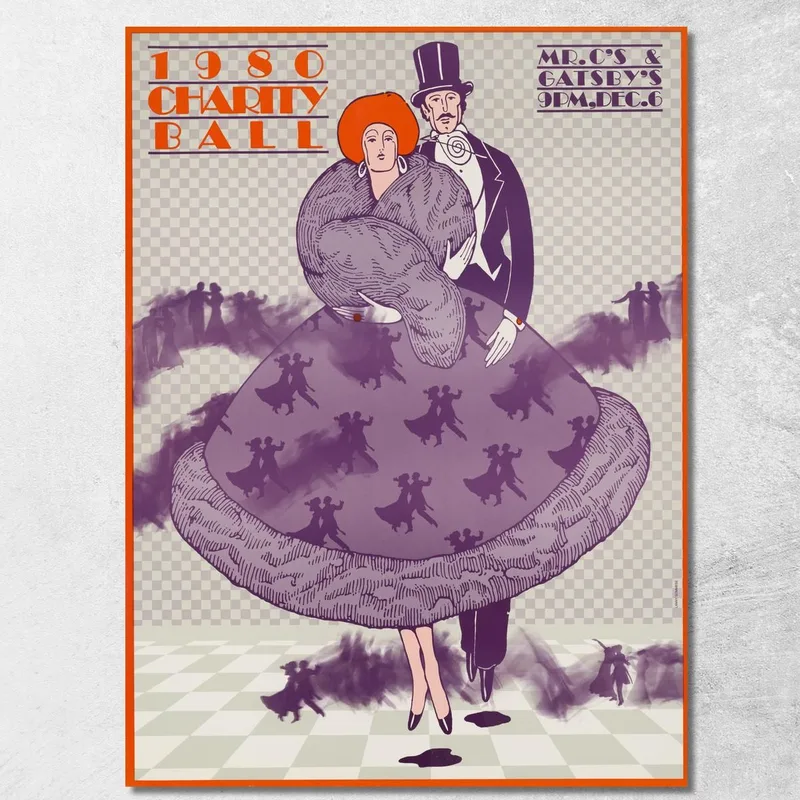 Baile Benéfico De 1980 Lanny Sommese cuadro en lienzo