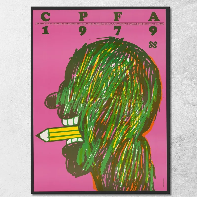 Cpfa 1979. El 13.° Festival Anual De Las Artes De Pensilvania Central Lanny Sommese cuadro en lienzo