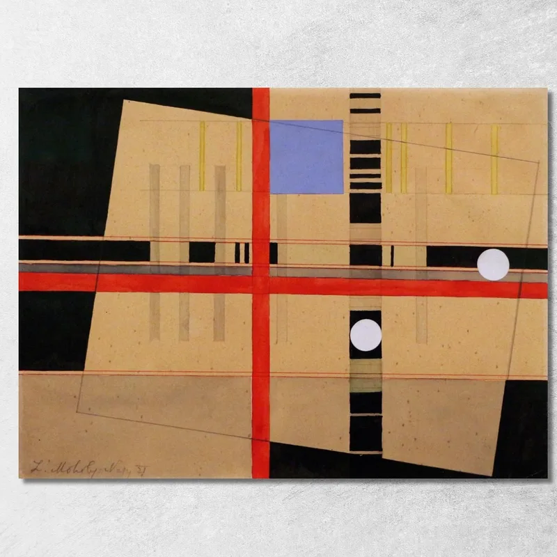 Croce Rossa E Palle Bianche László Moholy-Nagy quadro stampa su tela