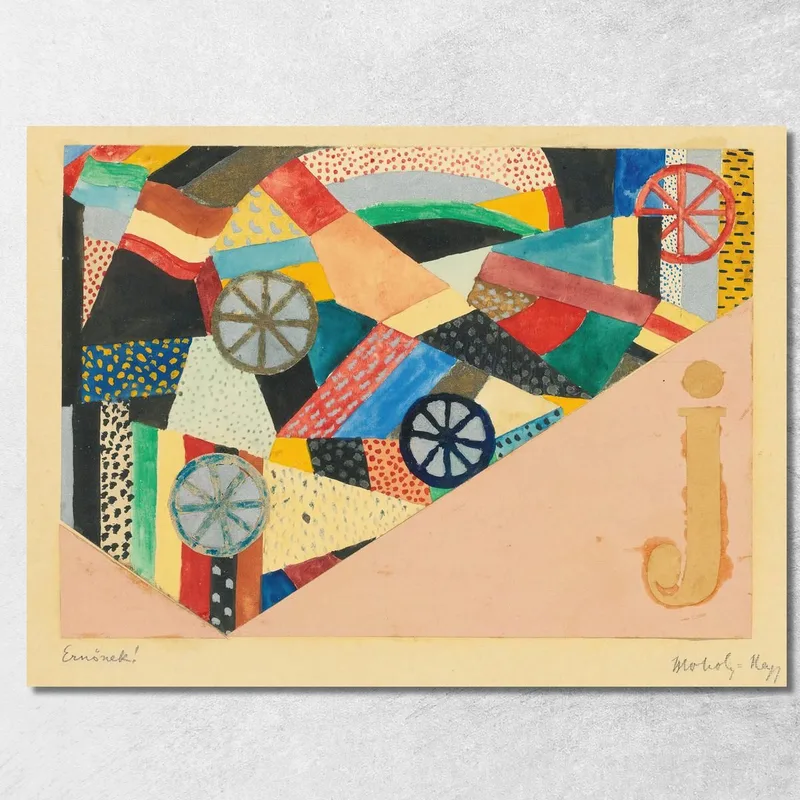 Senza Titolo – J Sotto I Campi, Per Ernst Kállai László Moholy-Nagy quadro stampa su tela