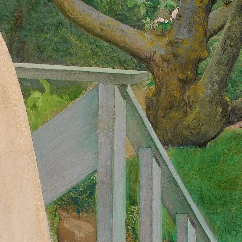 At The French Windows. The Artist'S Wife Laurits Andersen Ring