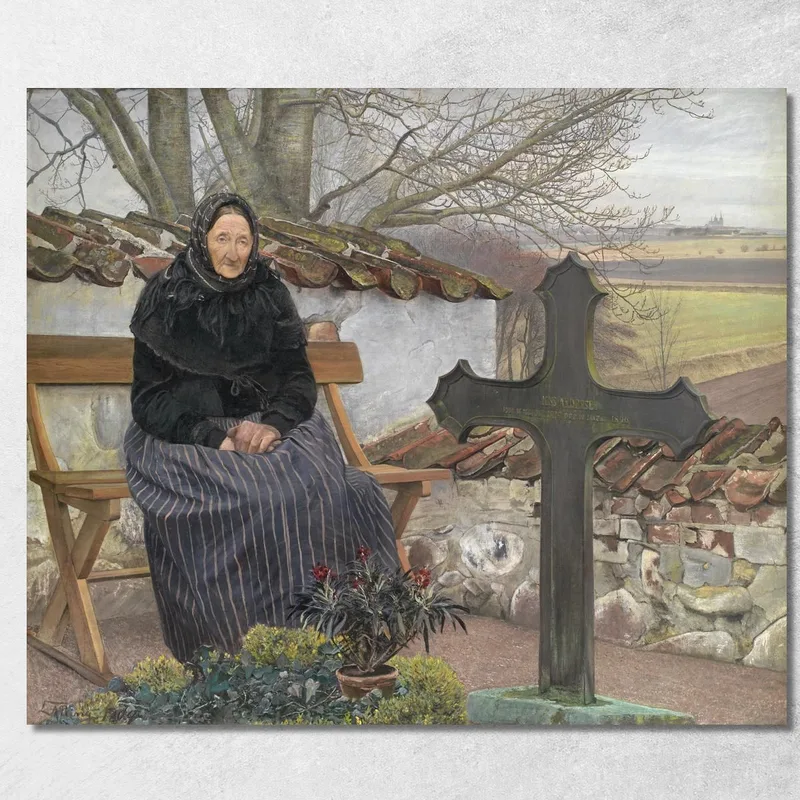 Kirchhof In Fløng Laurits Andersen Ring drucken auf leinwand