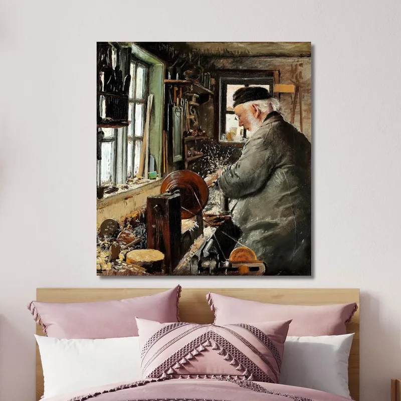 A Turner At His Lathe Laurits Andersen Ring