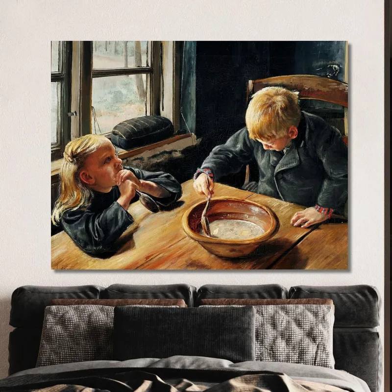 Un Garçon Et Une Fille Au Repas De Midi Laurits Andersen Ring