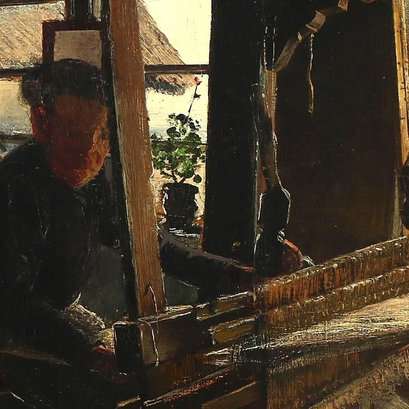 Interior From Hanehoved Houses Fishing Village In Melby Parish Laurits Andersen Ring