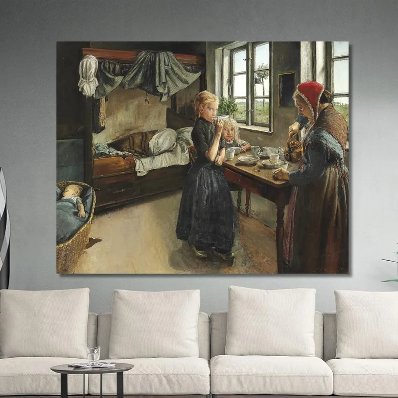 Interior From The Village Of Ring Laurits Andersen Ring