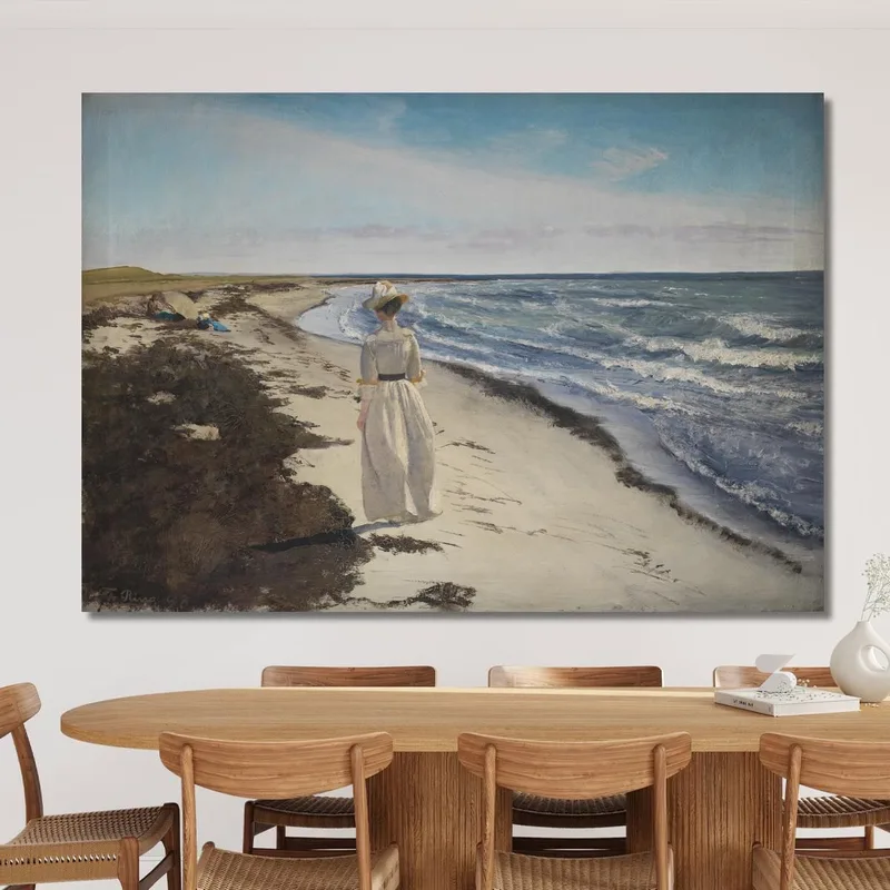 Dame À La Plage De Karrebæksminde Zélande Laurits Andersen Ring