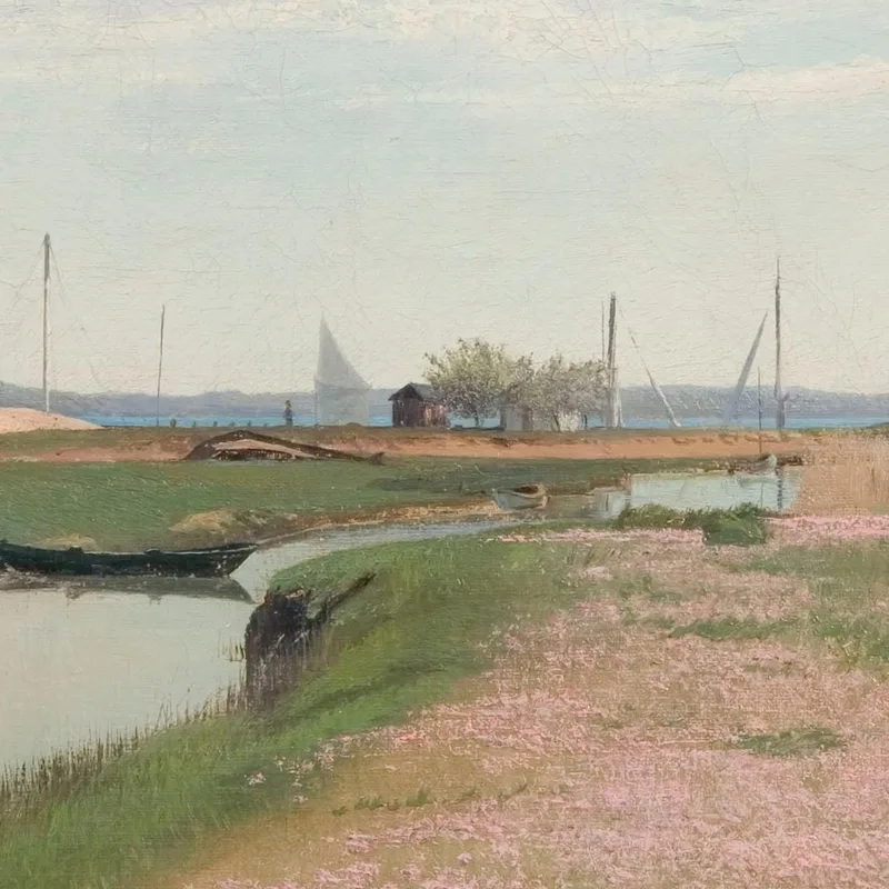 The River And The Harbour At Frederiksværk Laurits Andersen Ring