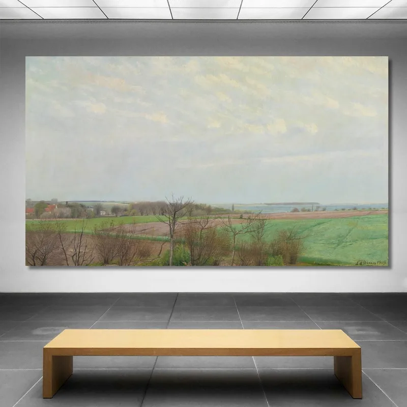 Blick Auf Den Roskilde-Fjord Im Frühen Frühling Laurits Andersen Ring