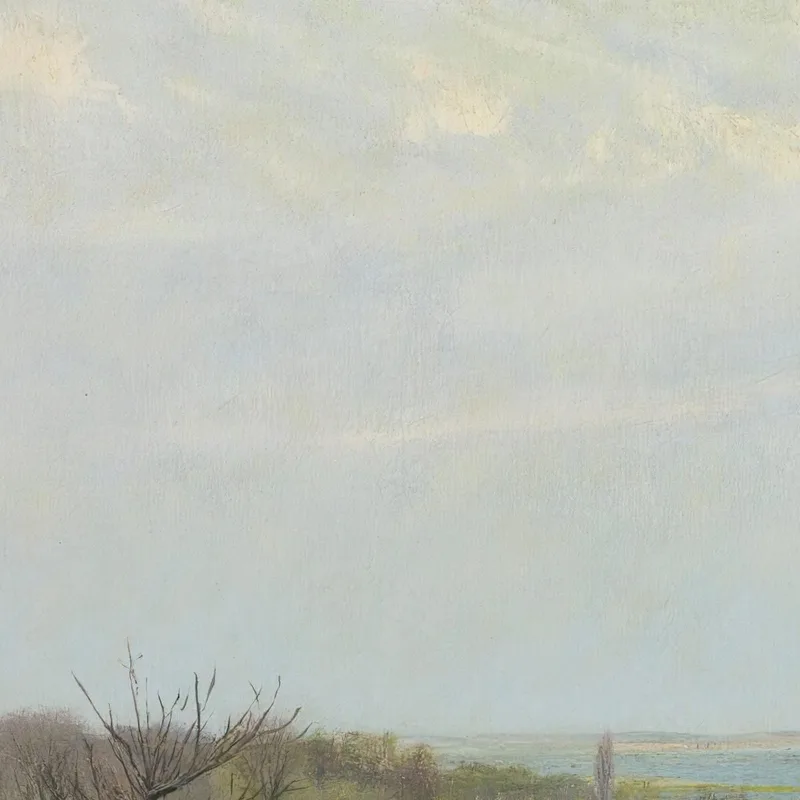 Blick Auf Den Roskilde-Fjord Im Frühen Frühling Laurits Andersen Ring